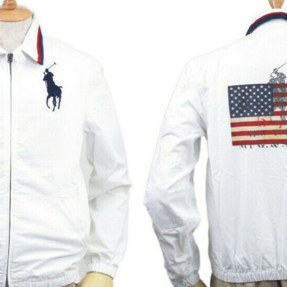 *Flaw Polo Ralph Lauren USA Zip Jacket Flag HW7589 - Picture 8 of 9